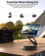 3 In 1 Wireless Travel Magsafe Charger Station For Multiple Devices Magnetic Foldable Charger 30W Charger Included