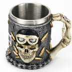 3D Skull Stainless Steel Cup Resin