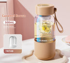 Magnetic Elastic Tea Water Separation Tea Cup Glass Cup With Lid